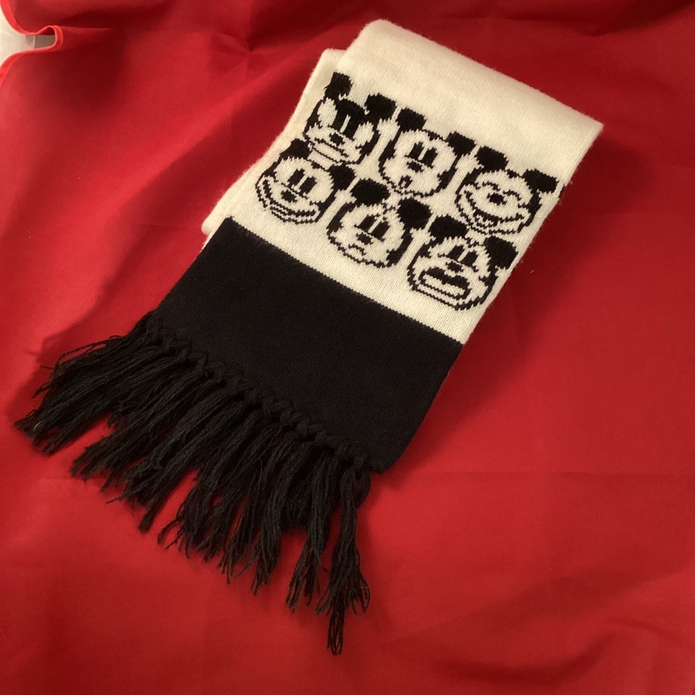 Black and white Mickey Mouse Scarf